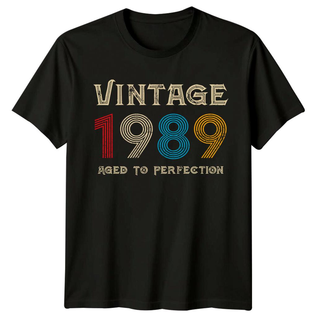 Vintage 1989 Aged To Perfection Unisexs T Shirt 37th Birthday Gift