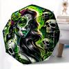 1pc Day of the Dead Automatic Open/close Folding Umbrella, Compact Portable Travel Umbrella, Perfect Birthday/Christmas, Cute Umbrella, Dura