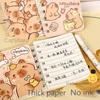 4Pcs Capybara A7 Coil Notebook Portable Horizontal Line Paper Mini Pocket Hand Account Book School Office Stationery Supplies