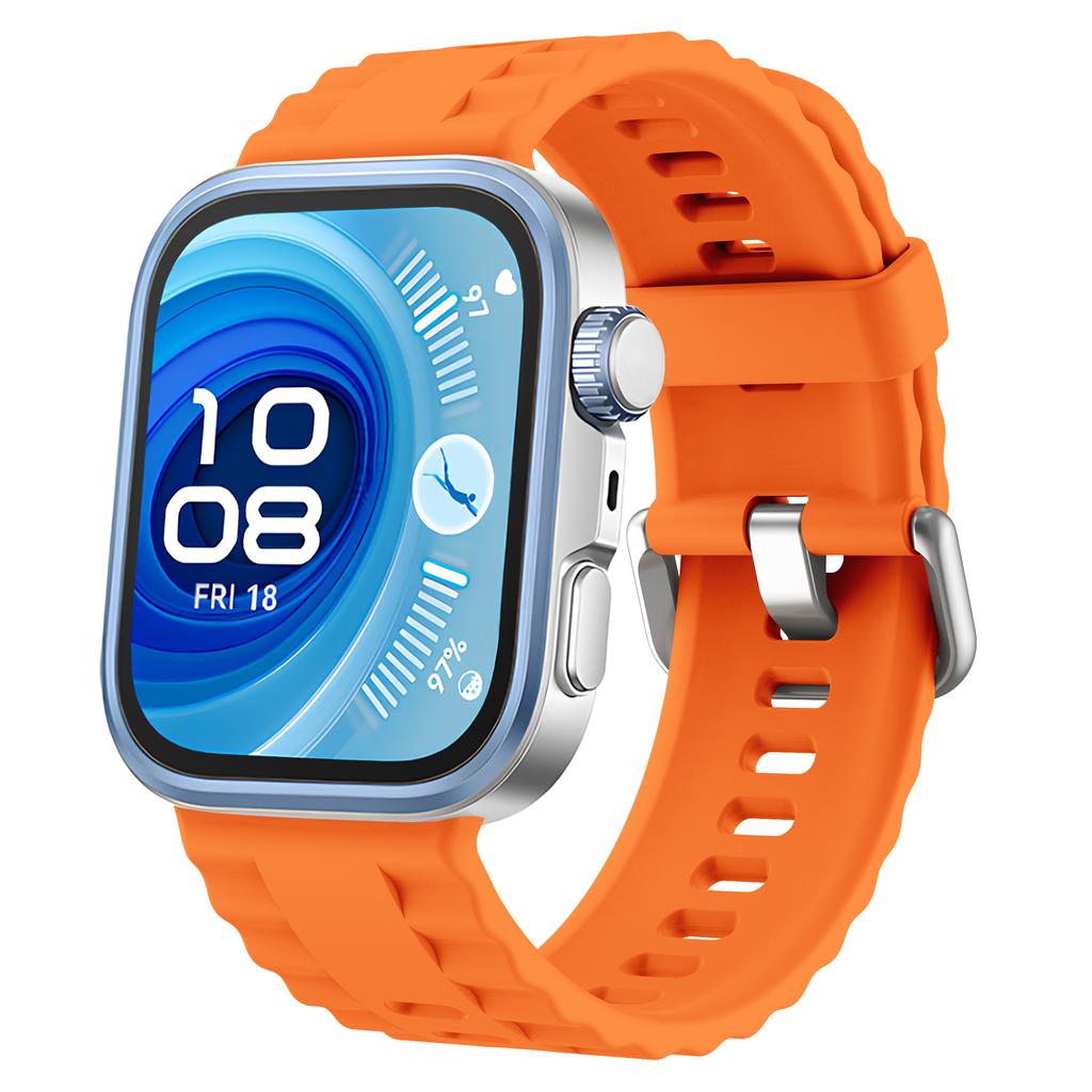 Suitable for Huawei Watch Fit4pro/fit4/fit3 Strap Wave Design Silicone Sports Sweatproof Breathable/Fashionable Smart Strap