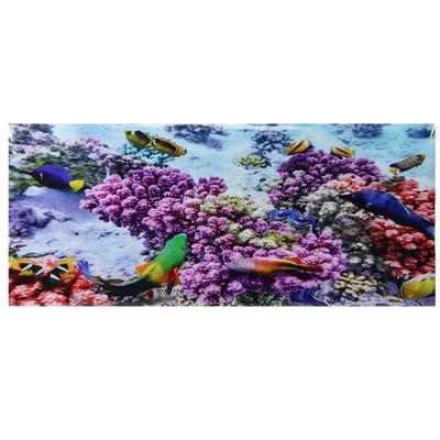 Arka Plan Poster Dekoratif Boyama PVC Çıkartma Manzara Görseli Akvaryum Balık Tankı için 61x30cm