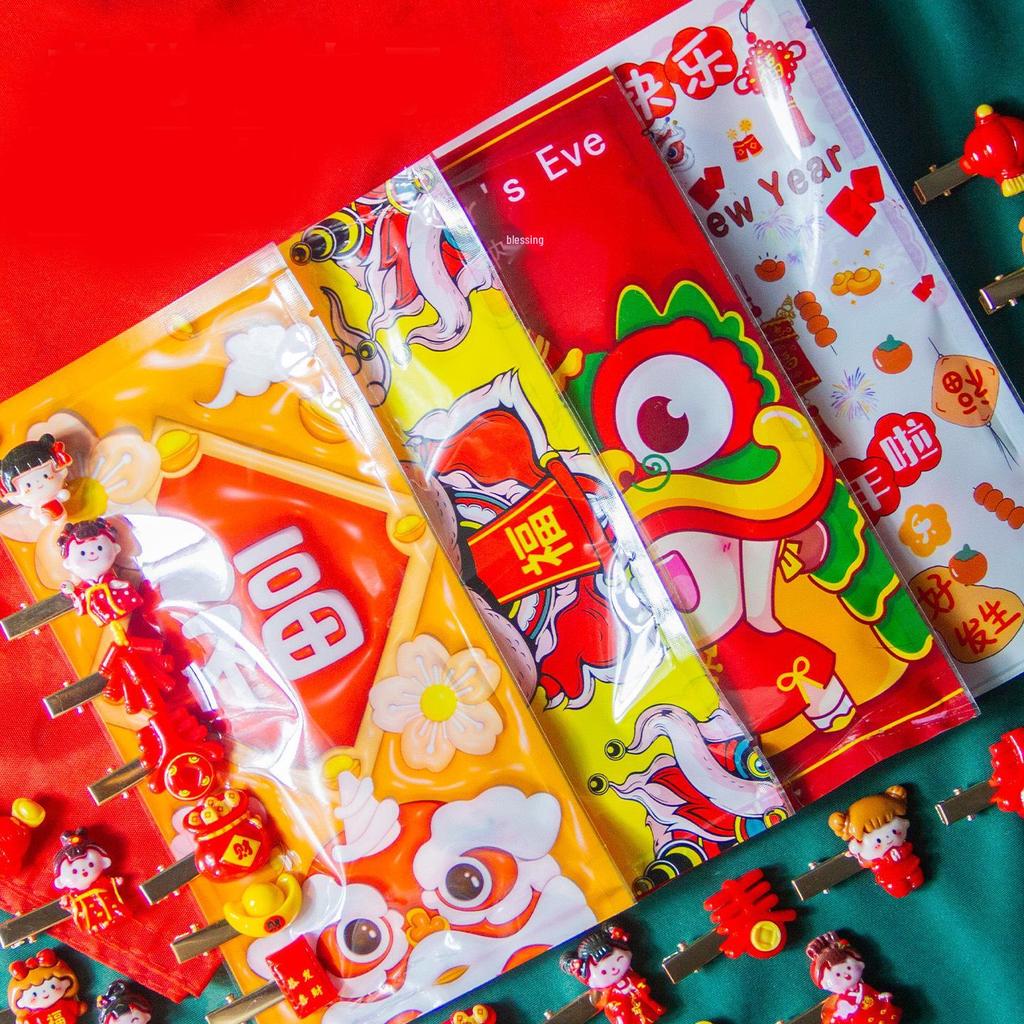 Festive Hair Clips: New Year, Christmas, Mid-Autumn, National Day Gifts for Kindergarten Activities & Whole Class Blind Bags