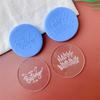 New Transparent Fondant Mold Acrylic Cookie Embosser Mould Happy Birthday Cake Decorating Tool Cute Balloon Pattern Cookie Stamp