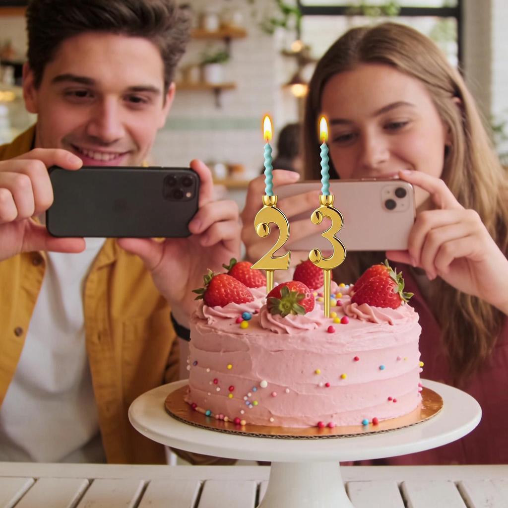 10pcs Number Candle Holders Graduation Party Supplies Holiday Cake Toppers for Party Planners Home Bakers Retail Stores