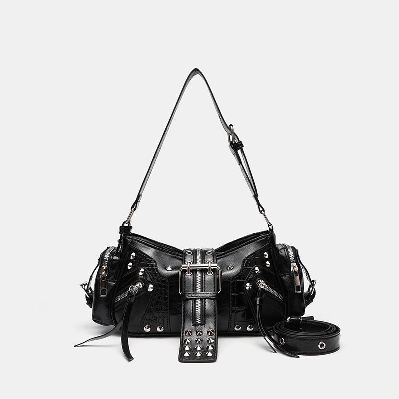 Vintage Y2K Crossbody Motorcycle Bag: Retro European and American Design
