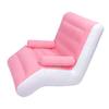 Inflatable Sofa Ergonomic S Shaped Portable Soft Flocking   Blow Up Couch for Home Travel  