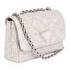 New GUESS Cellulose Material With Fabric And Artificial Leather Shoulder Bag Women's White QM967374