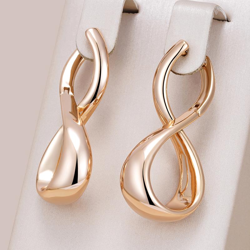 Luxury Retro Water Drop Pendant Women'S Big Earrings  Rose Gold Color Daily Fashion Multipurpose Exquisite Jewelry