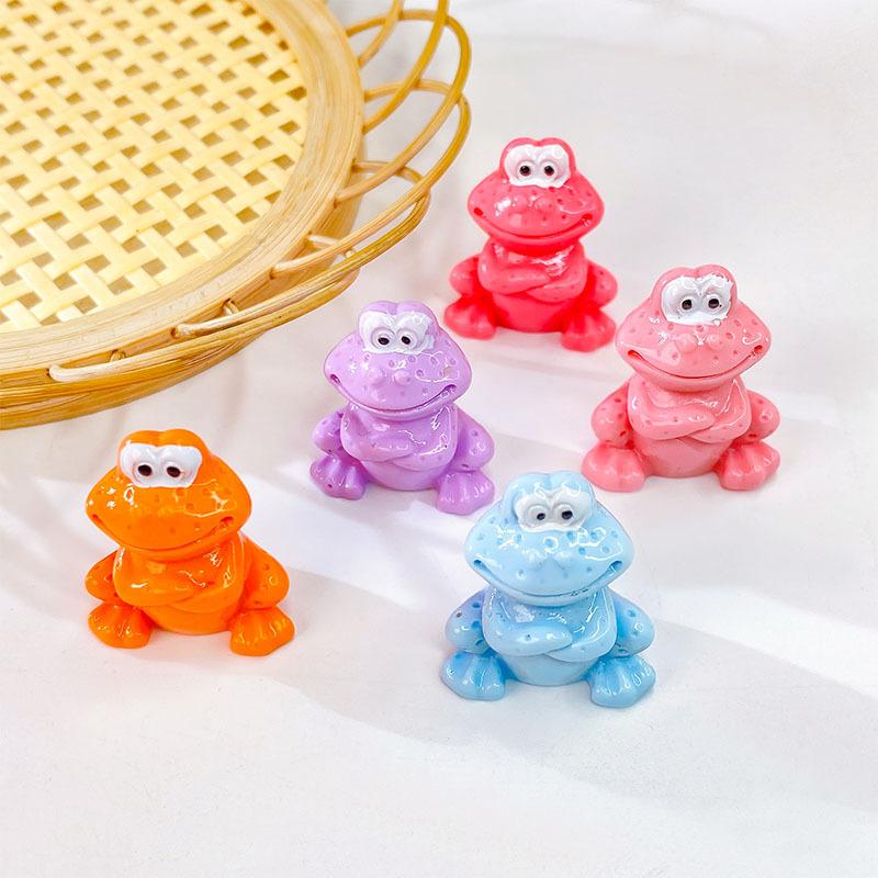 10-100pcs Cartoon Big Mouth Solid colored toad Figurine Resin Crafts DIY Big Mouth Frogs Statue Frogs Ornament Birthday Gift