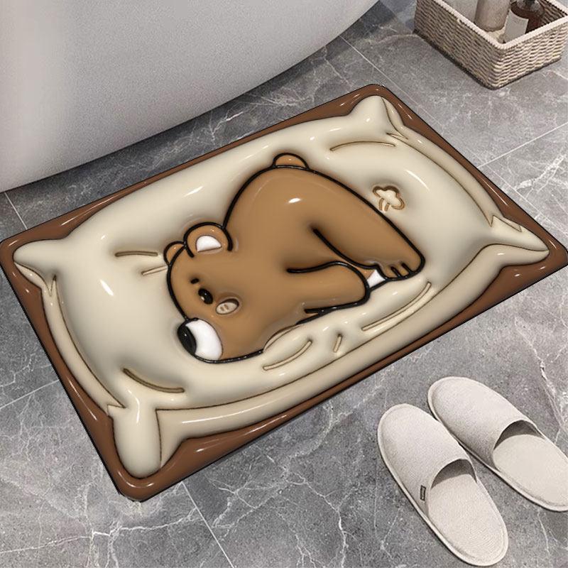 

Expandable Cartoon Diatomaceous Floor Mat: Quick-Drying, Water-Absorbent, Anti-Slip, Easy to Clean for Bathroom and Entrance. 40*60cm