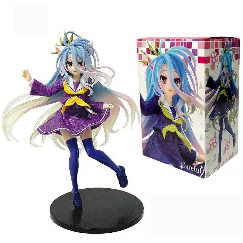 No Game No Life 18cm Shiro Children's Toys, Action Characters, Gifts, Decorations, Collectibles, Models