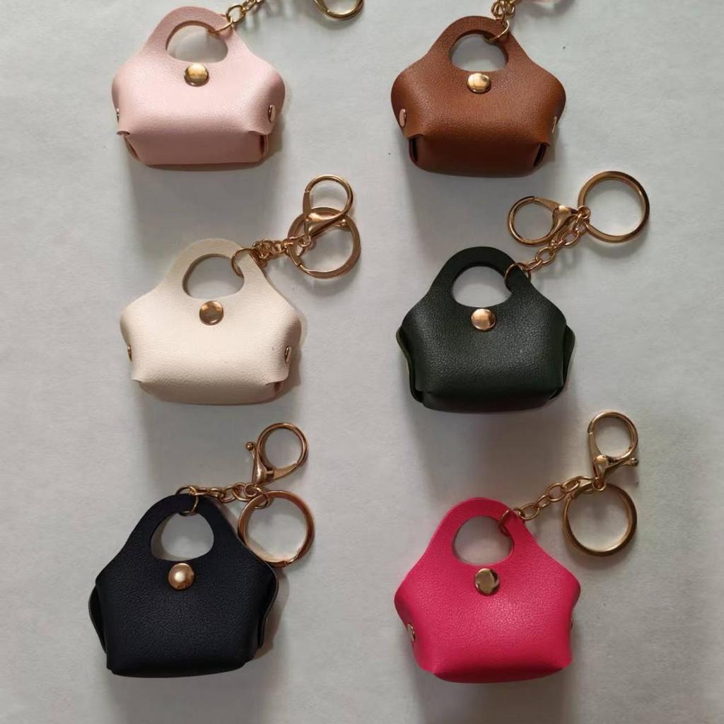 Charmante Mehrfarbige Mini-Ledertasche Schlüsselanhänger - Niedlicher Girly Anhänger für Accessoires