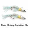 4PCS Clear Shrimp Imitation Fly Lure, High Hook Rate, Freshwater & Saltwater Universal Fishing Lures Baits Fishing Tackle