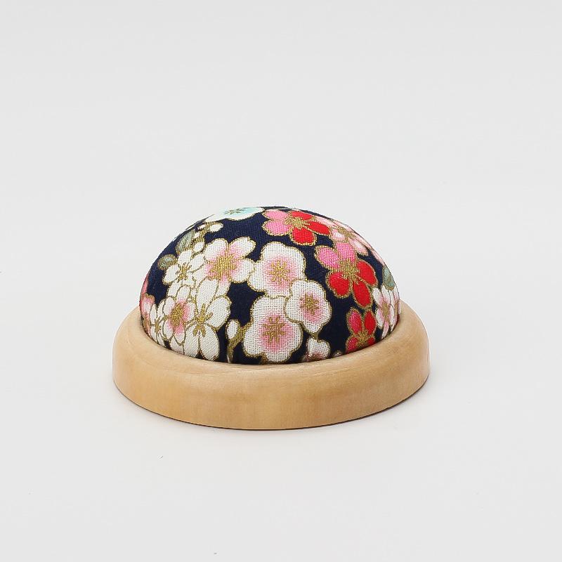 Japanese Style Wooden Pin Cushion & Needle Holder for DIY Sewing & Cross Stitch