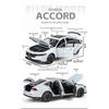 1/18 Honda Accord Alloy Die Cast Car Model Seat Adjustment Tire Shock Absorbing Collection Ornaments Birthday Gift