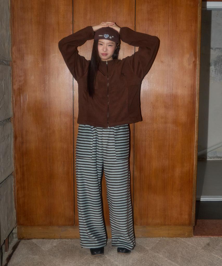 Leteoli Fleece Stripe Pants_Mint
