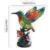 Mini Bird Tabletop Decoration Handmade Stained Glass Mini Resin Flying Bird Decor for Living Room Home Bedroom Decoration