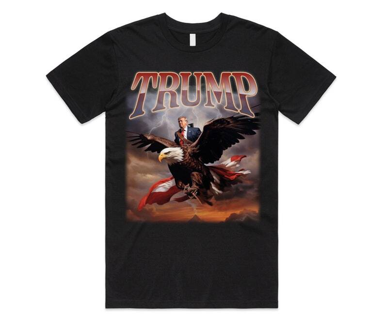 

Donald Trump And Eagle Short Sleeve T-Shirt Unisex T-Shirt XXL