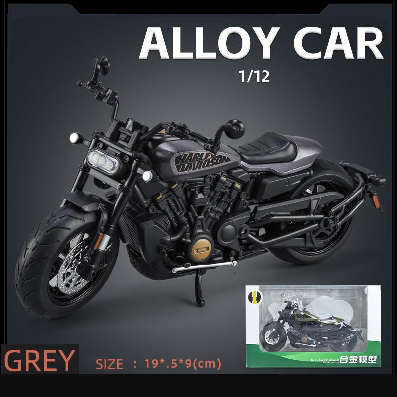 

1/12 SportsterS Kawasaki ZX-6R Модели автомобилей из сплава Игрушки Мотоцикл Литой под давлением Звук Свет Серия Мотоциклов Модель Детские Рождественские Подарки серый