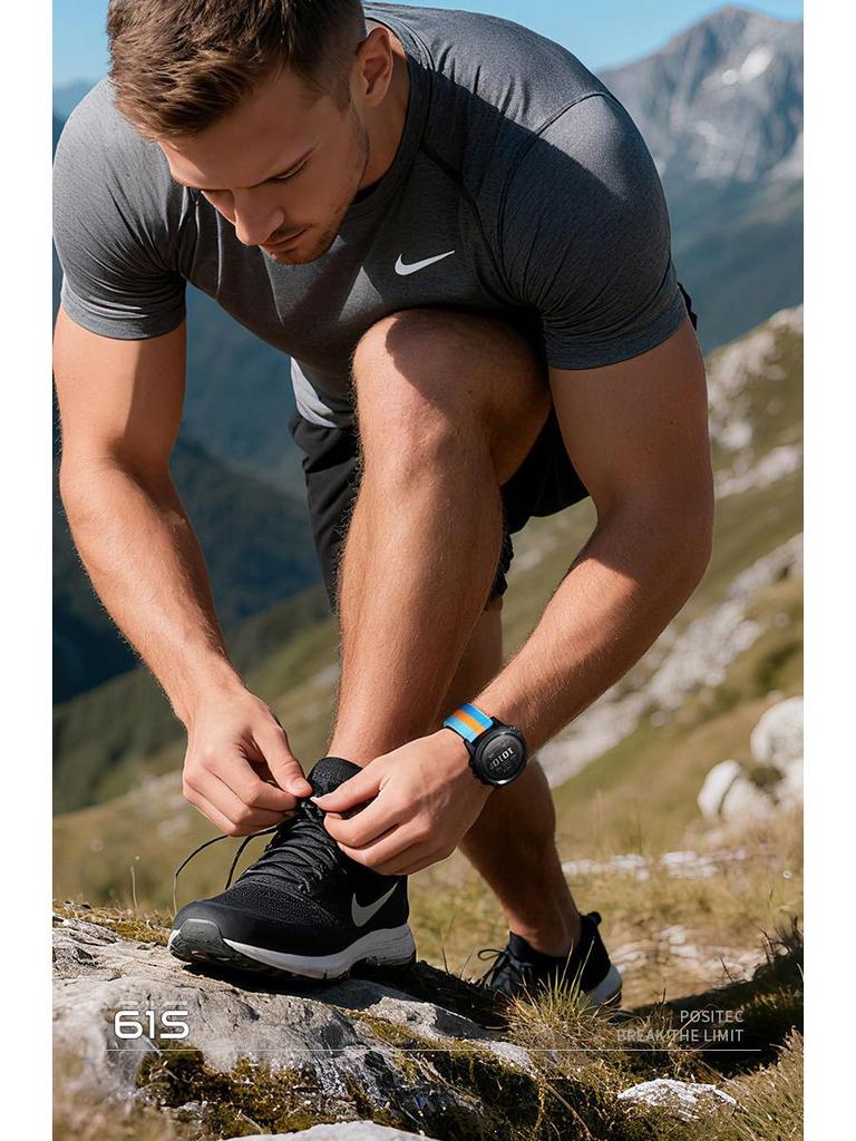 61S Sport Woven Strap for Garmin Fenix 8/7/6Pro/7Pro - Breathable and Original Loop