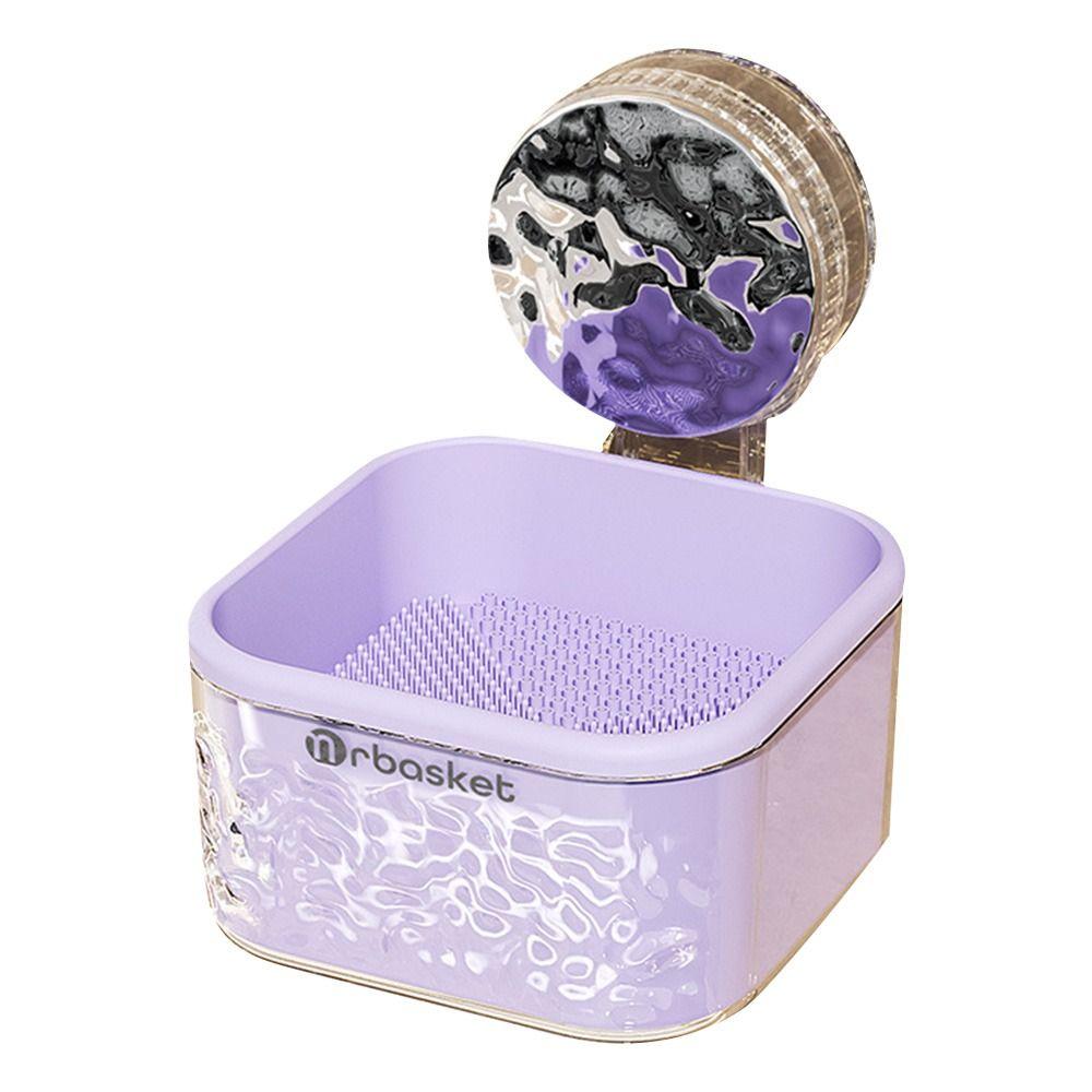 

Держатели для хранения в ванной, коробка для чистки кистей для макияжа, инструмент для сушки спонжей для макияжа фиолетовый