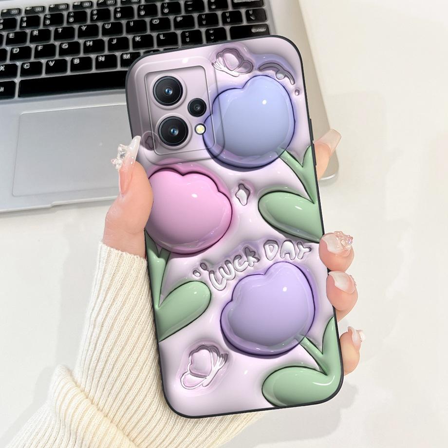 Funda For Realme 9 Pro+ Realme 9 9i 4G 5G Case Capa Soft Matte Silicone Bumper Realme 9 Pro Plus Cartoon Animals Back Cover