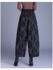 Chinese Style Jacquard Anti-Aging Down Cotton Pants for Middle-Aged Women - Autumn/Winter Cropped Casual Boots