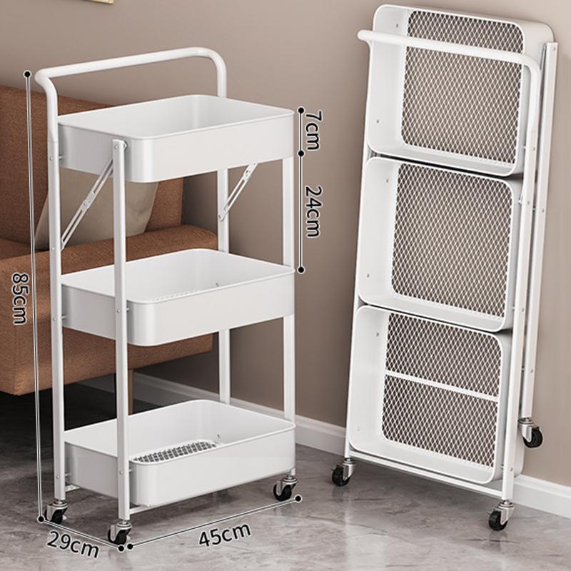 Kitchen Storage Holder Household Removable Foldable Storage Rack Multi-purpose Bedroom Toy Cosmetics Organizers Racks on Wheels