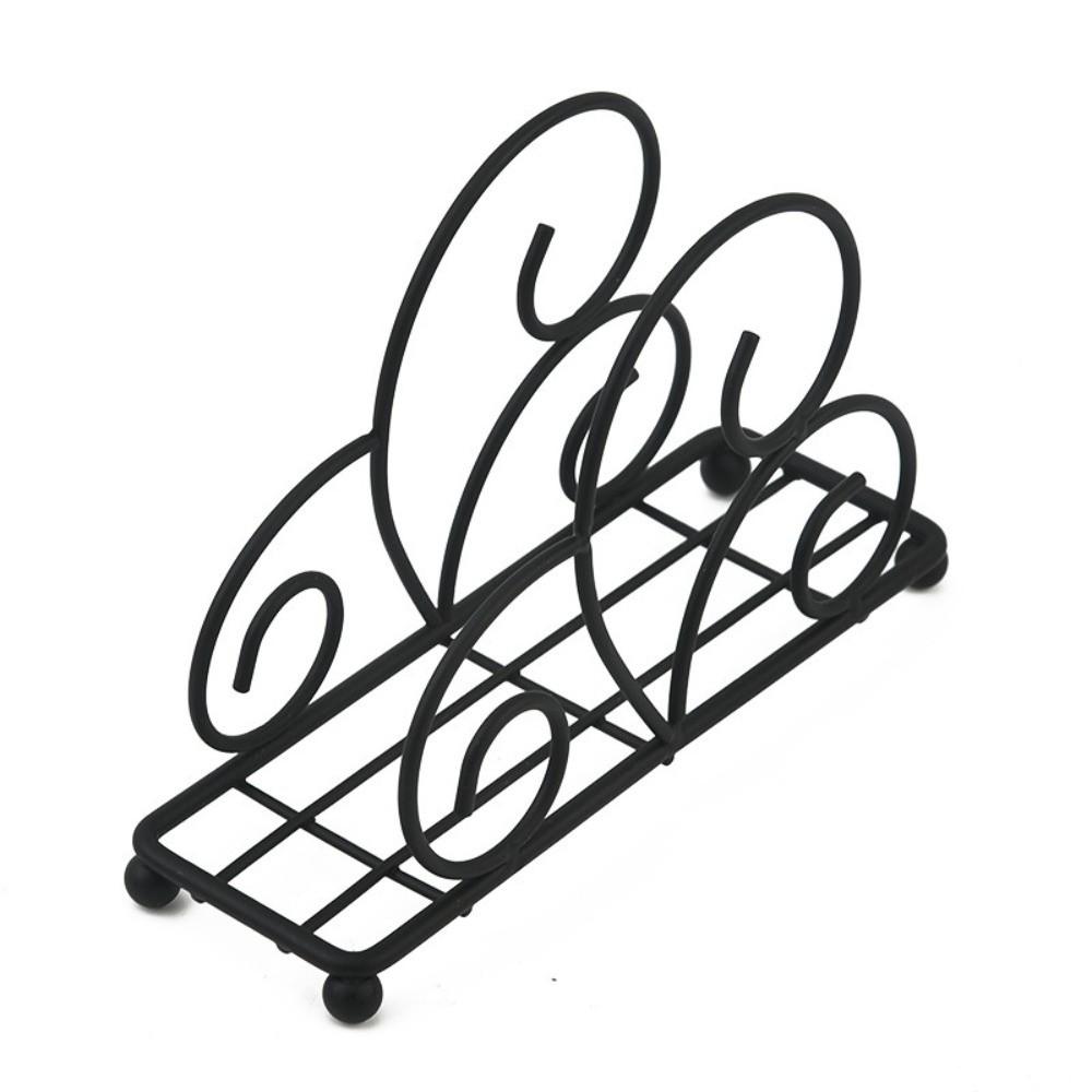 Stable Iron Napkin Holder Stainless Steel Napkin Organizer Table Decoration серебряный