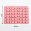 Silicone Candy Mold 54 Cavities, Temperature Resistant -40°C to 240°C, 20.5x15x0.8cm, Pink, for Chocolate Gummy Ice Cube Baking
