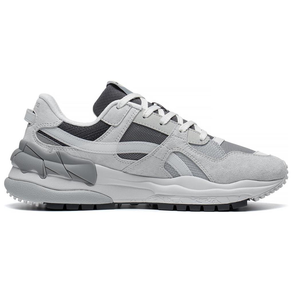 Li Ning Origin CF Tracing Abrasion Resistant Breathable Low top Sports Casual Shoes Women's Gray Black AGCT172-3