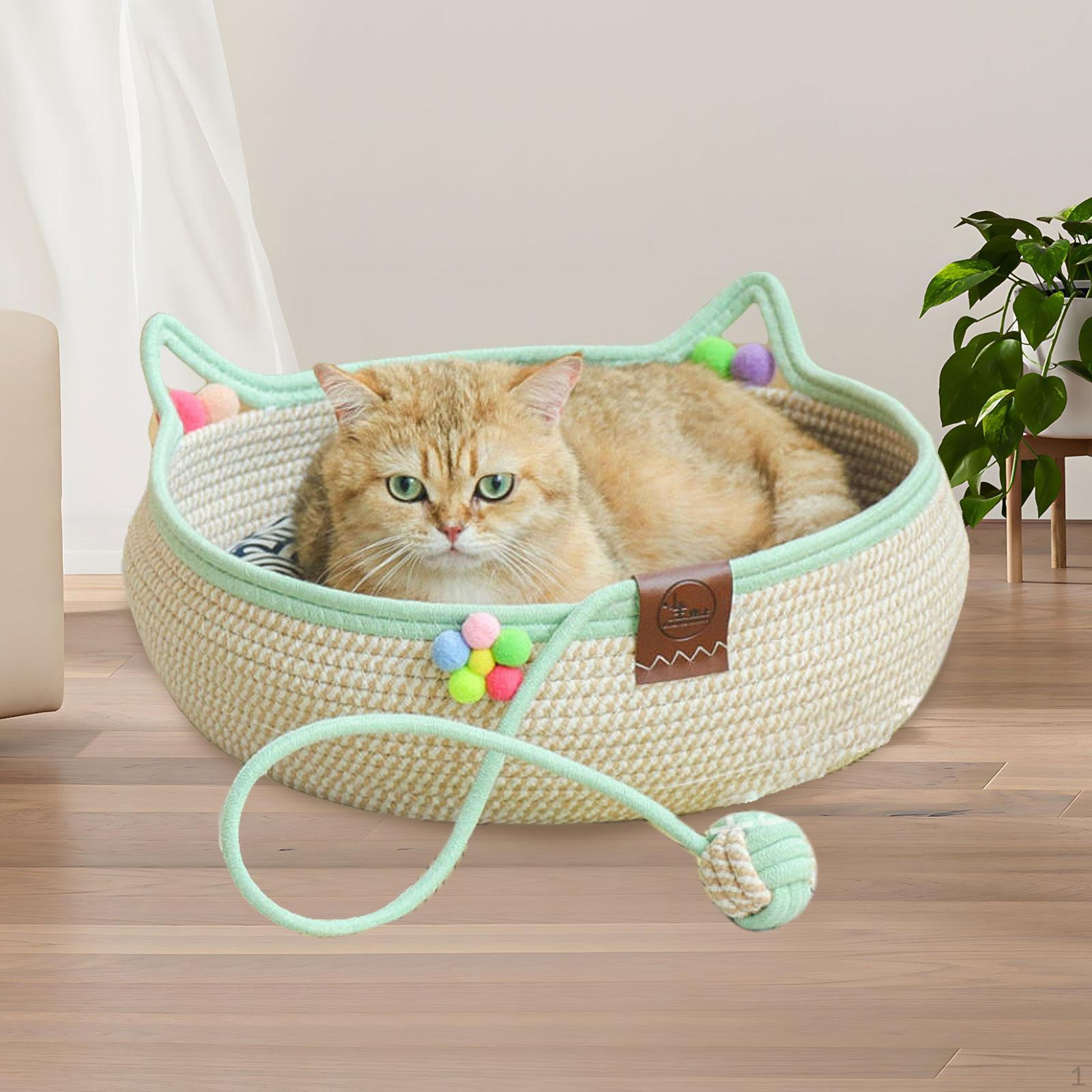 

Cat Basket, Scratcher, Adorable Portable Bed for Indoor Cats, Pet Supplies Resting S