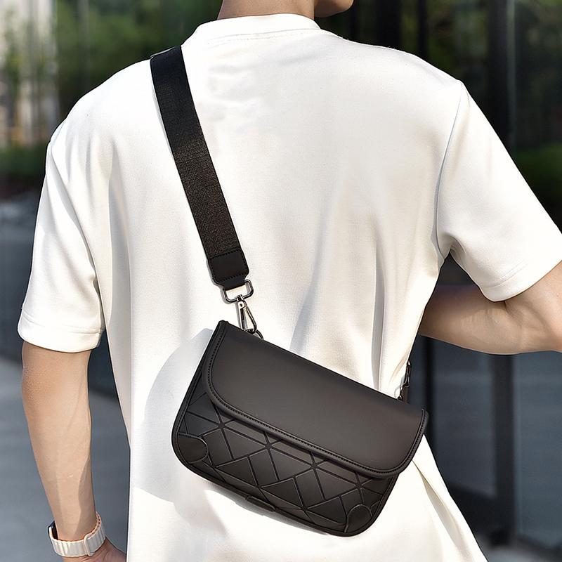 Fashiable Men's Shoulder Bag Diamd Grid Crossbody Bag Suitable for Casual Crossbody Bags Commuting Bags Mobile Phe Bags