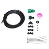 Fan Misting Kit Leakproof PE Mist Hose Water Mister Spray Kit with 3 Brass Nozzles for Patio Backyard Outdoor Cooling