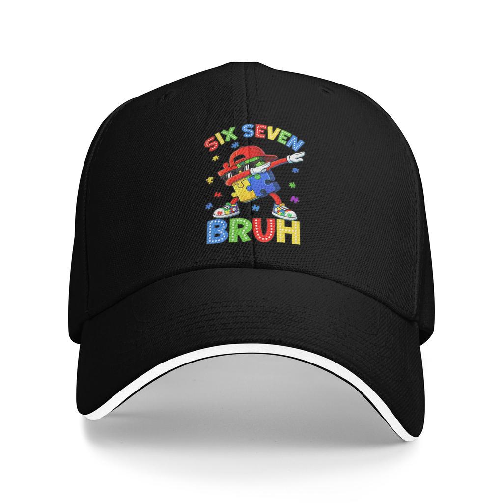 Unisex Women Dabbing Puzzle Autism Awareness Hats Cool Baseball Cap Trucker Hat Golf Headewear Gift