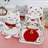 New Year Coral Fleece Lucky Cat Hand Towel - Soft, Absorbent, Cute Embroidered, Quick-Dry, Hanging Wipe Cloth