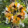 New Autumn Harvest Festival Wreath for Door or Wall - Thanksgiving Floral Home Decoration