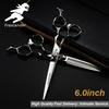 6.0 Inch Silver Skull Gem Model, Hair Scissors, Hair Scissors, Flat Scissors, Bangs Scissors, Tooth Scissors, Thin