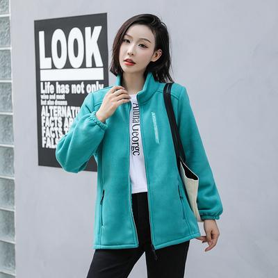 Warm Coat Autumn Winter Polar Fleece Women Sweatshirt Outdoor Sports Casual Zipper Cardigan Jacket Top Slim Teenagers Couple