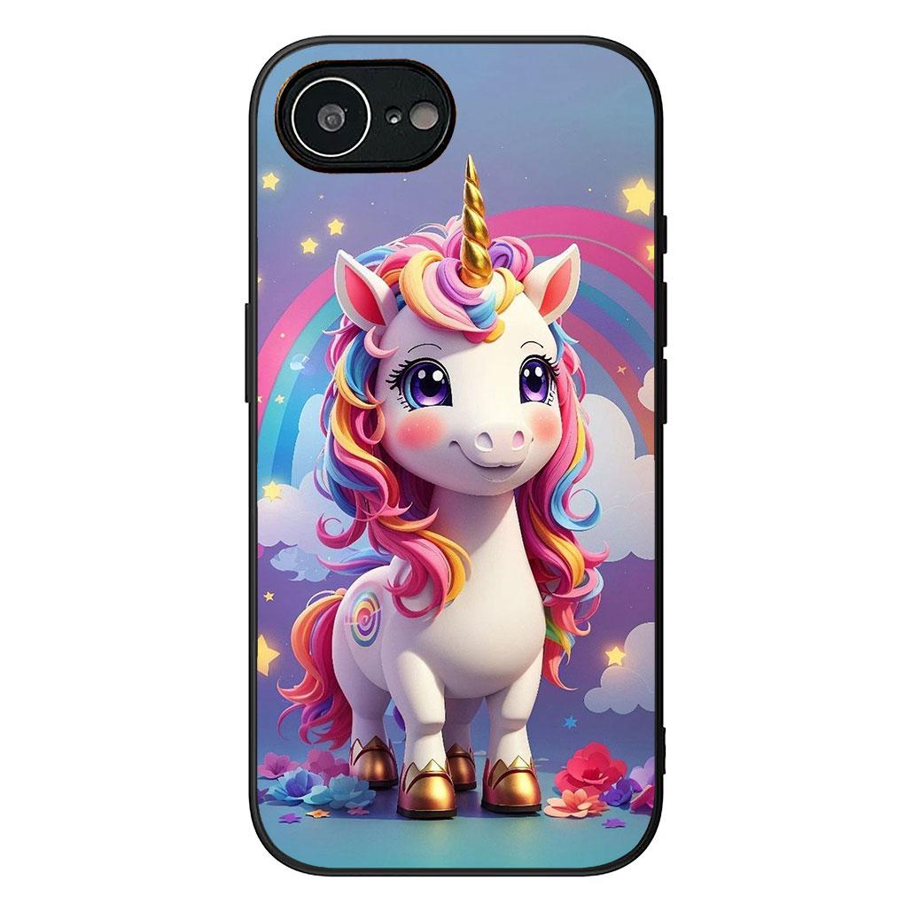 Unicorn Horse Phone Case for Apple iPhone 16 17 Air 14 15 Pro Max Plus 16+ 16E 14+ ProMax Cover Casing iPhone 14 Pro