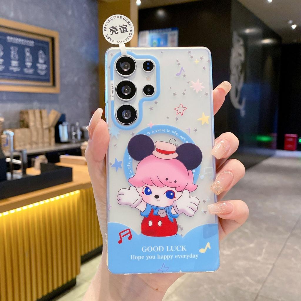 Skin-sensitive Magnetic Suction IMD Samsung S11Ultra Mobile Phone Case S11 Korean Cartoon S11 Cute S11 Protective Case