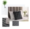 Solid Color Faux Rabbit Fur Plush Cushion: Dual-Use Back Cushion for Sofa, Bedroom Bay Window, or Bedside with Bubble Fleece