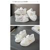 Girls' Sneakers Spring and Autumn New Children's White Shoes Leather Panel Shoes Flat Breathable Running Shoes Trendy
