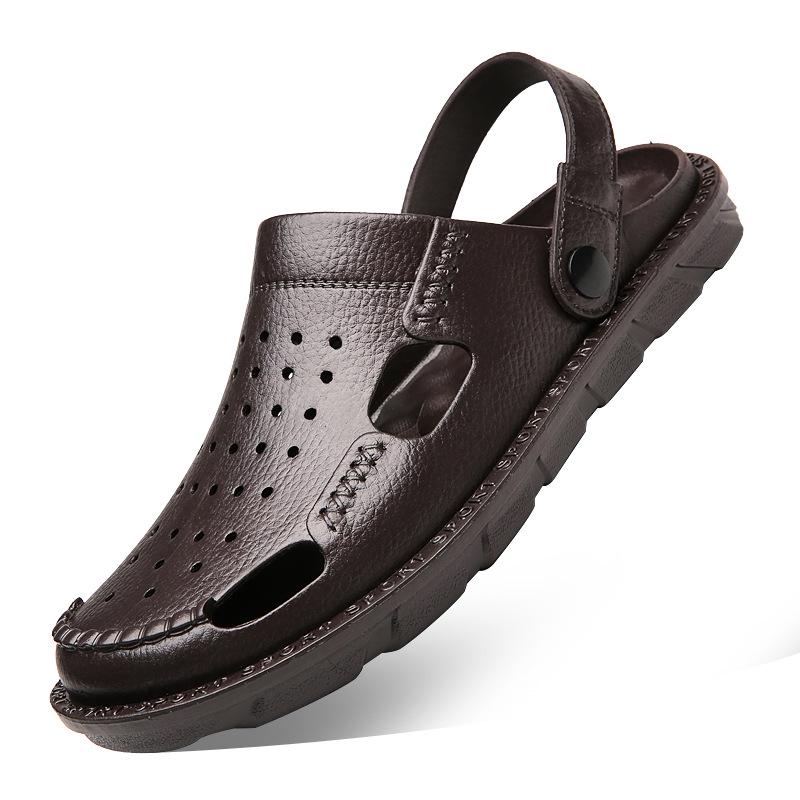 Men's Closed-Toe Non-Slip Summer Sandals & Slippers - Breathable, Soft Sole, Wear-Resistant Dual-Use Shoes