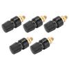 5Pcs Brass Binding Post Nickel Plated Inverter Terminal for Electronic Instruments AutomobilesBlack