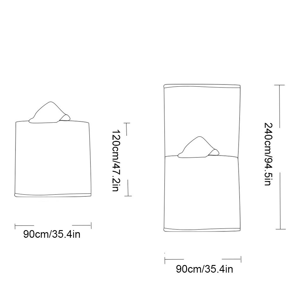 Wearable Turkish Beach Towel Sandproof Cotton Large Surf Poncho Robe Hooded Wetsuit Changing Towel Quick Dry for Beach Travel