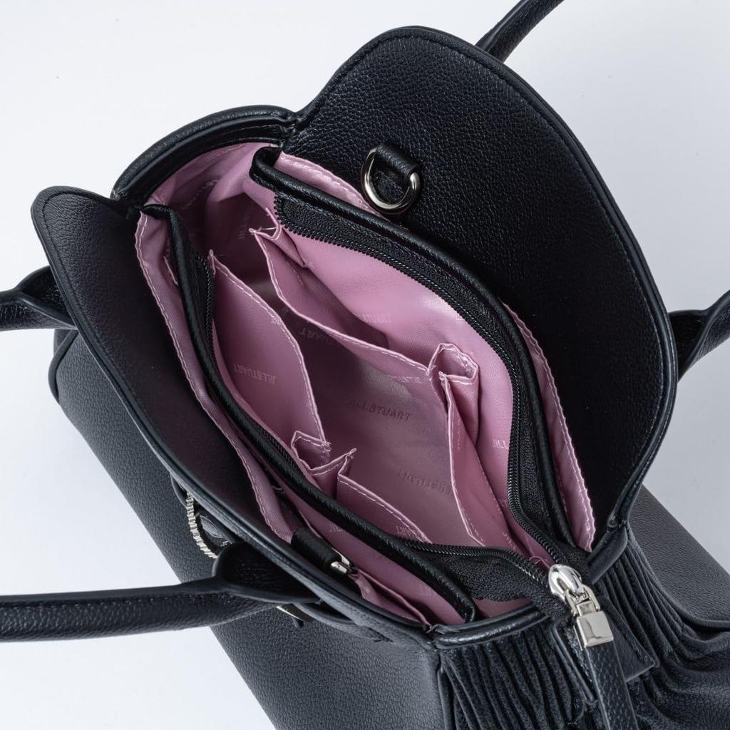 Jill Stuart Handbag Crystal Buckle Feminine Belt Design JSLH5CH2 Black 2-Way [Implub] Women's