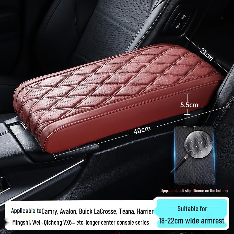 Extra lange 40 cm Armlehnenbox-Auflage für Avalon/Camry - Erhöhungspad mit Taschentuchboxhalter