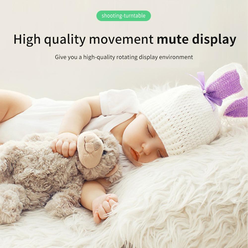 45CM/17.7in Motorized Rotating Display Stand with RGB Light Display Base 360 Degrees Rotatable Electric