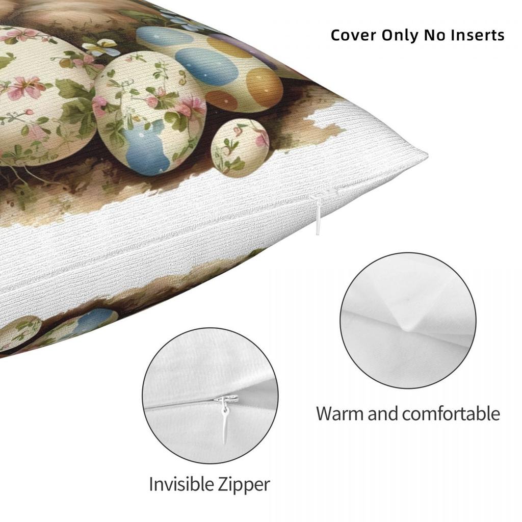 Easter Rabbit Egg Pillow Cover Cute Animal Fashion Pillow Case For Sofa Bedroom Home Decor Cushion Cover Soft Pillowcases Gift